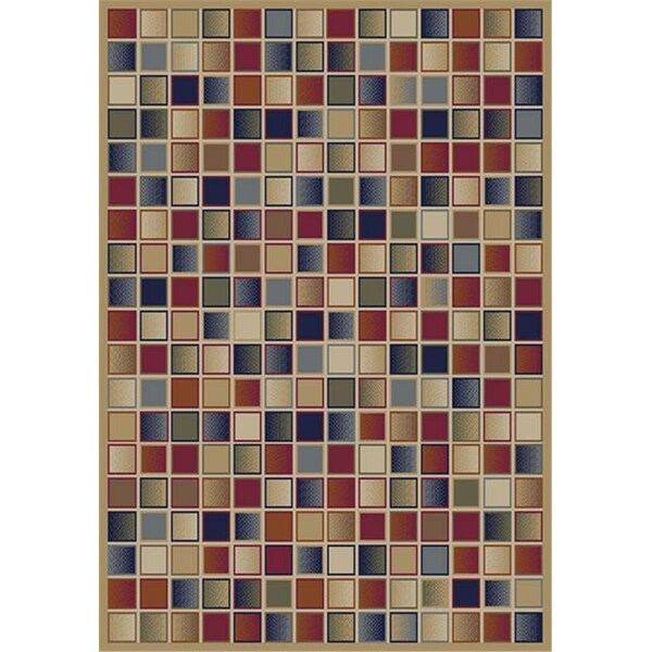 Concord Global Trading Area Rugs, 3 Ft. 11 In. X 5 Ft. 7 In. Jewel Checkboard - Gold - 41714