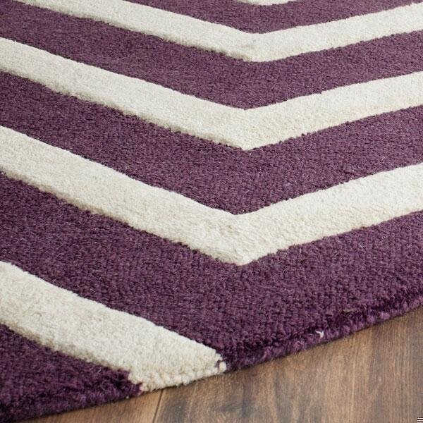 Safavieh Cambridge Hand Tufted Accent Rug- Purple - Ivory- 2 x 3 ft. - CAM714P-2