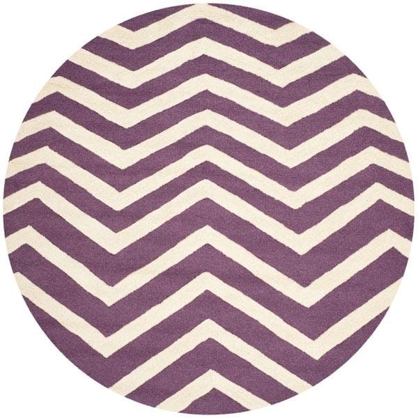 Safavieh Cambridge Hand Tufted Accent Rug- Purple - Ivory- 2 x 3 ft. - CAM714P-2