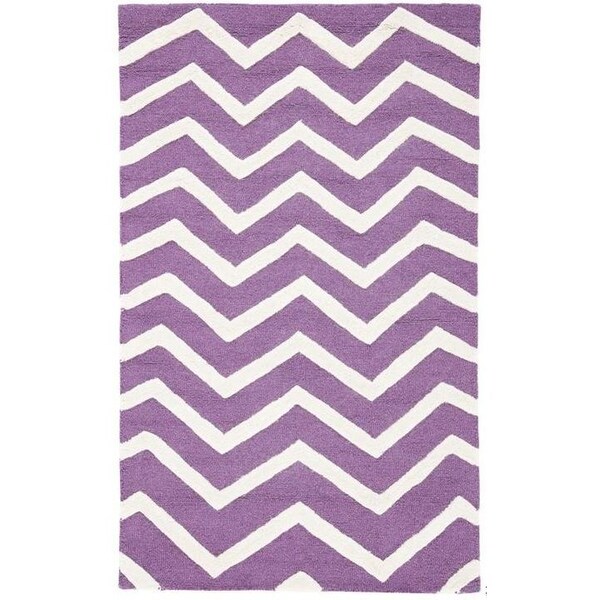 Safavieh Cambridge Hand Tufted Accent Rug- Purple - Ivory- 2 x 3 ft. - CAM714P-2