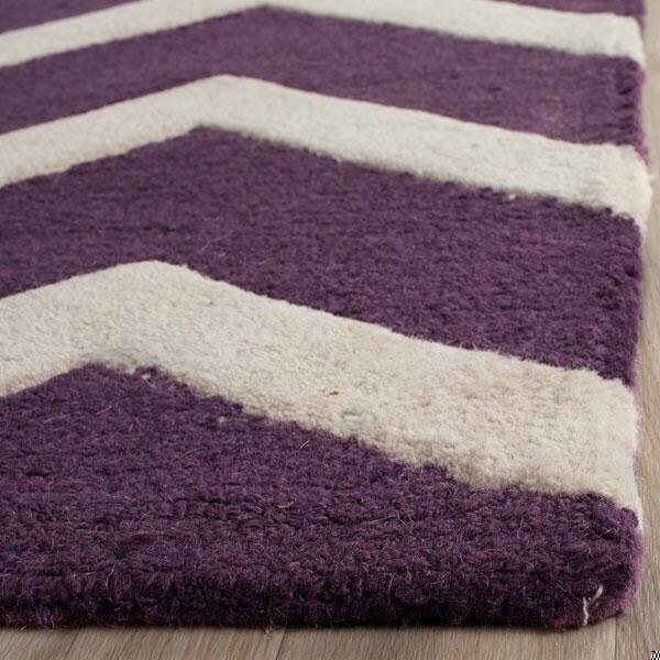 Safavieh Cambridge Hand Tufted Accent Rug- Purple - Ivory- 2 x 3 ft. - CAM714P-2