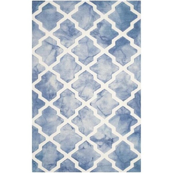 Safavieh Dip Dye Hand Tufted Rectangle Rug- Blue - Ivory- 2 x 3 ft. - DDY540K-2