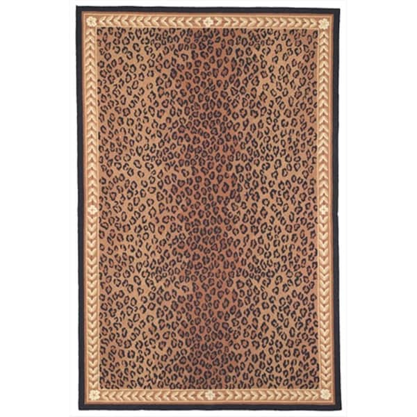Safavieh 3 ft. - 9 in. x 5 ft. - 9 in. Small Rectangle- Transitional Chelsea Black And Brown Hand Hooked Rug - HK15A-4