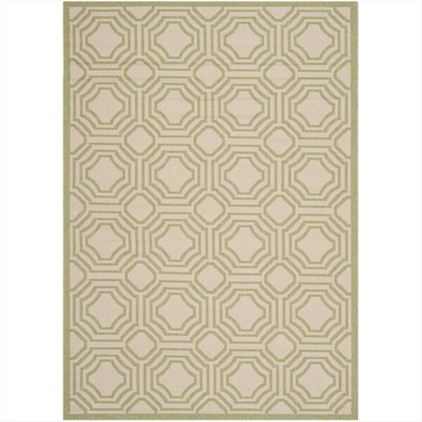 Safavieh 2 Ft. X 3 Ft. -7 In. Small Rectangle Indoor-Outdoor Courtyard- Beige And Sweet Pea- Power Loomed Rug - CY6112-218-2