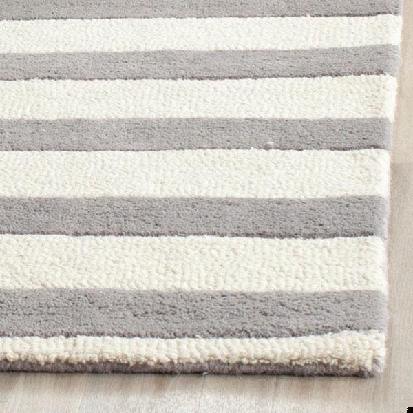 Safavieh Cambridge Hand Tufted Small Rectangle Rug- Grey - Ivory- 4 x 6 ft. - CAM154A-4