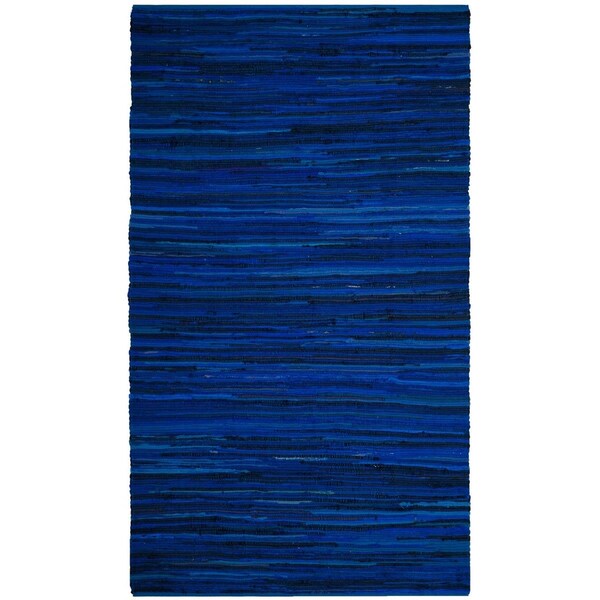 Safavieh Rag Rug Small Rectangle Area Rug, Blue and Multi - 4 x 6 ft. - RAR130B-4