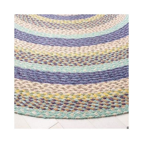 Safavieh 5 x 5 ft. Cape Cod Round Area Rug, Blue & Green - CAP241M-5R