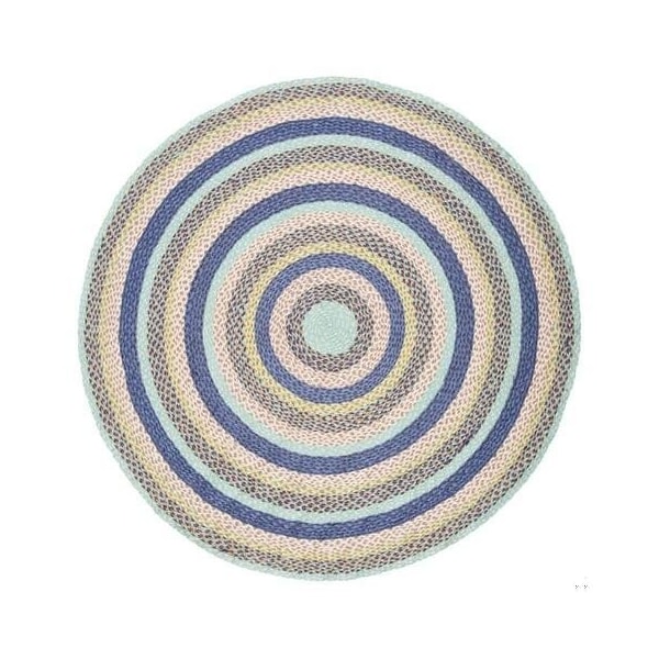 Safavieh 5 x 5 ft. Cape Cod Round Area Rug, Blue & Green - CAP241M-5R