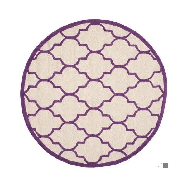 Safavieh Cambridge Hand Tufted Rectangle RugIvory & Purple 4 x 6 ft. - CAM134V-4