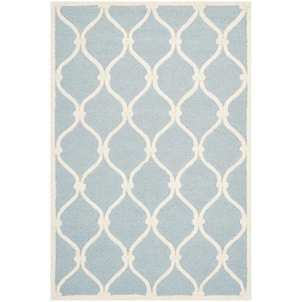 Safavieh Cambridge Hand Tufted Rectangle RugBlue & Ivory 4 x 6 ft. - CAM710B-4