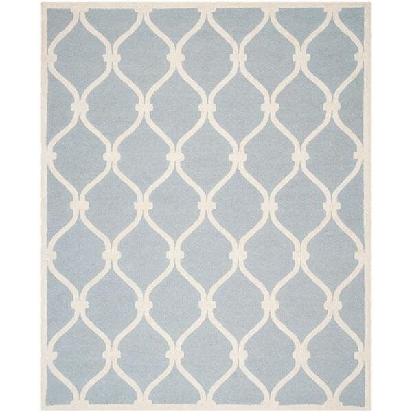 Safavieh Cambridge Hand Tufted Rectangle RugBlue & Ivory 4 x 6 ft. - CAM710B-4