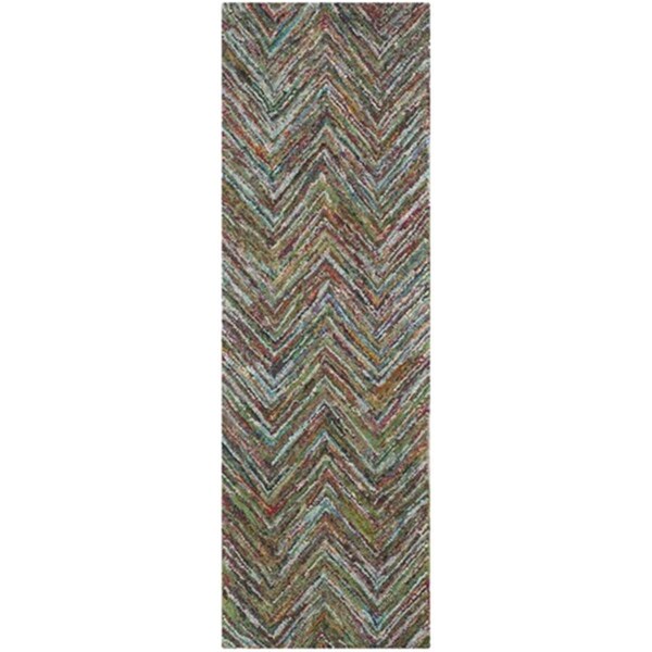 Safavieh Nantucket Hand Tufted Runner Rug- Blue - Multi- 2 ft. 3 in. x 5 ft. - NAN141C-25