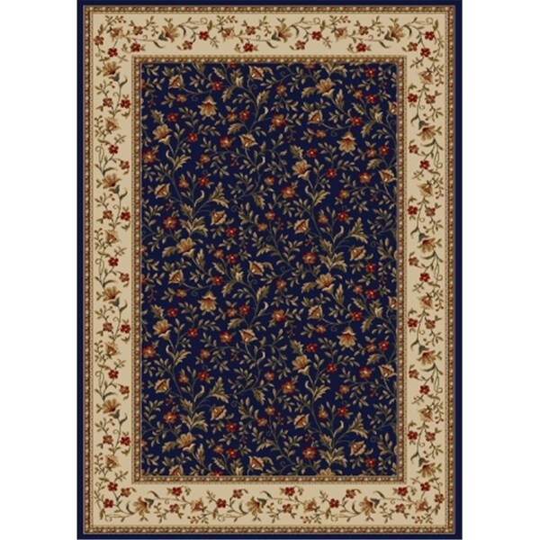 Auric 1593-1173-NAVY Como Rectangular Navy Blue Traditional Italy Area Rug; 7 ft. 9 in. W x 11 ft. H - AU489370