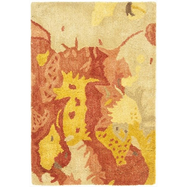 Safavieh 2 x 3 ft. Accent Contemporary Soho Beige and Multicolor Hand Tufted Rug - SOH216A-2