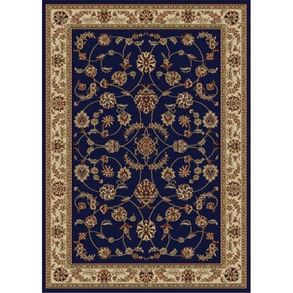 Auric Como Rectangular Navy Blue Traditional Italy Area Rug- 3 ft. 3 in. W x 4 ft. 11 in. H - AU3725973
