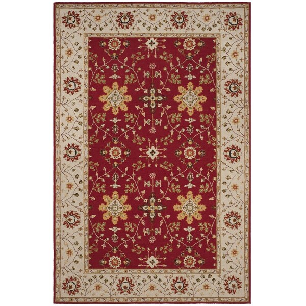 Safavieh Easy Care Hand Hooked Rectangle RugRed & Ivory 6 x 9 ft. - EZC751C-6
