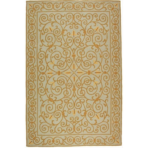 Safavieh 3 ft. x 3 ft. Round- Transitional Chelsea Light Blue Hand Hooked Rug - HK11L-3R