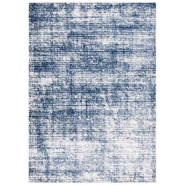 Safavieh 4 ft. 5 in. x 6 ft. 5 in. Skyler 500 Contemporary Rectangle Power Loomed Rug - Ivory & Navy - SKY563A-4