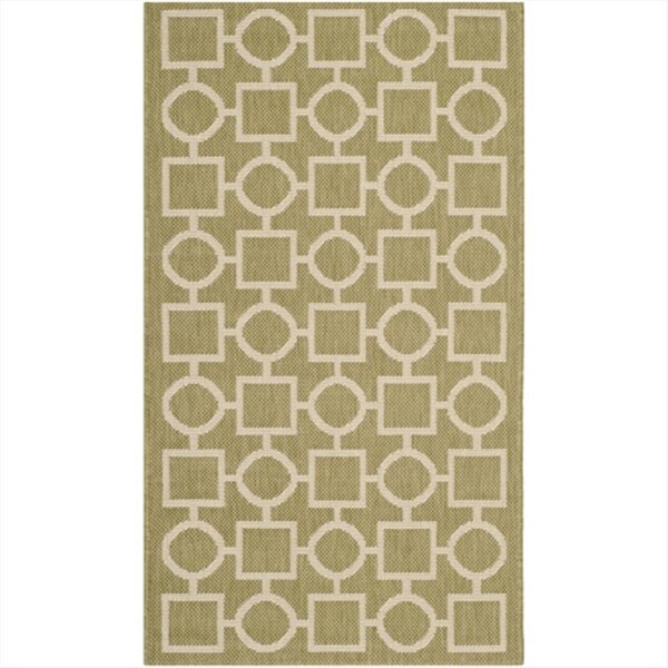 Safavieh 2 Ft. X 3 Ft. -7 In. Accent Indoor-Outdoor Courtyard- Green And Beige- Machine Made Rug - CY6925-244-2