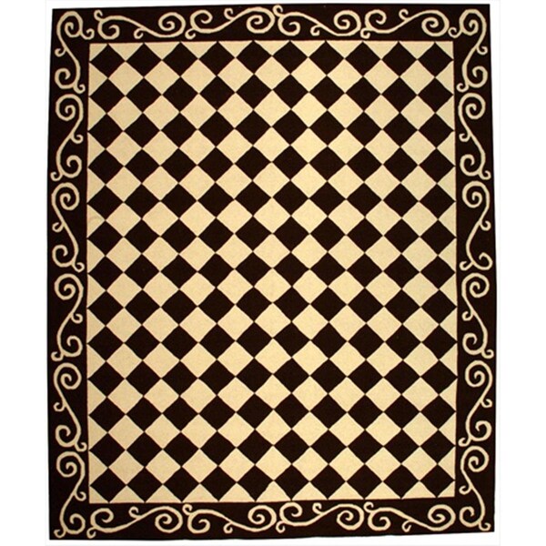 Safavieh 2 ft. 6 in. x 10 ft. Runner Transitional Chelsea Brown and Ivory Hand Hooked Rug - HK711B-210