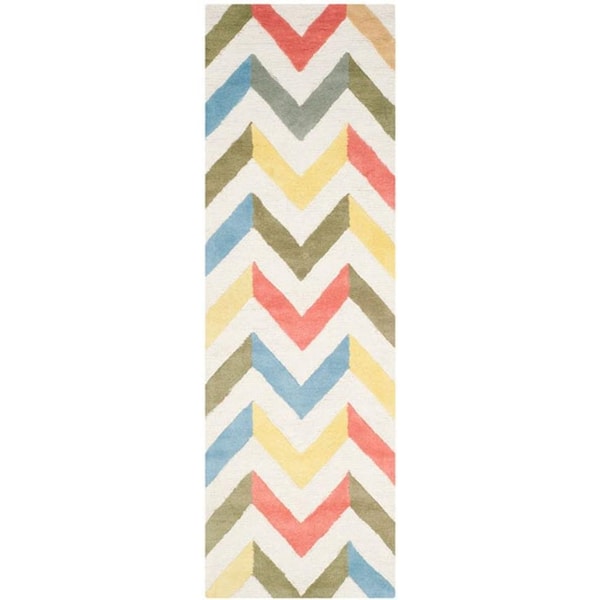 Safavieh Cambridge Hand Tufted Small Rectangle Rug- IVORY - MULTI- 3 x 5 ft. - CAM580D-3