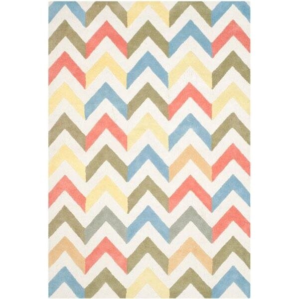 Safavieh Cambridge Hand Tufted Small Rectangle Rug- IVORY - MULTI- 3 x 5 ft. - CAM580D-3