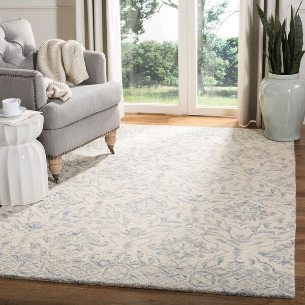 Safavieh 5 x 8 ft. Dip Dye Rectangle Hand-Tufted Rug Light Blue & Ivory - DDY901L-5