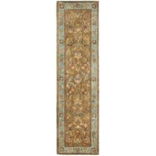 Safavieh 2 ft.-3 in. x 8 ft. Runner Traditional Bergama- Brown and Blue Hand Tufted Rug - BRG161A-28