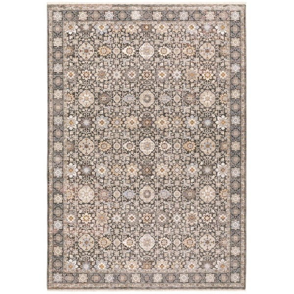 Oriental Weavers 2 ft. x 3 ft. Maharaja Machine Woven Rectangle Rug, Charcoal - M071N1060092ST