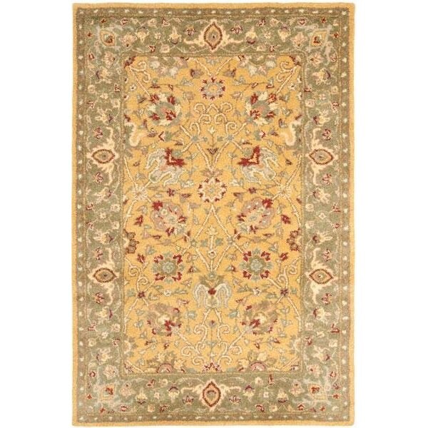 Safavieh 3 x 5 ft. Accent Traditional Antiquity- Gold Hand Tufted Rug - AT21C-3