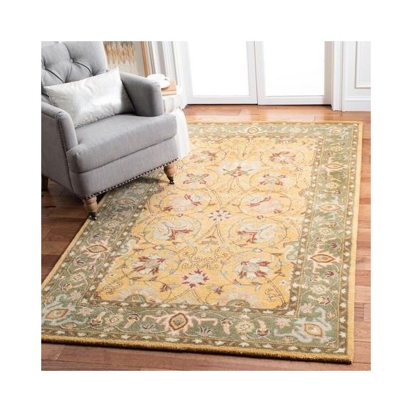 Safavieh 3 x 5 ft. Accent Traditional Antiquity- Gold Hand Tufted Rug - AT21C-3