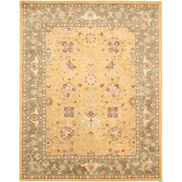 Safavieh 3 x 5 ft. Accent Traditional Antiquity- Gold Hand Tufted Rug - AT21C-3