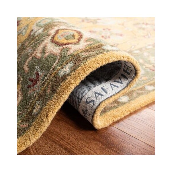 Safavieh 3 x 5 ft. Accent Traditional Antiquity- Gold Hand Tufted Rug - AT21C-3
