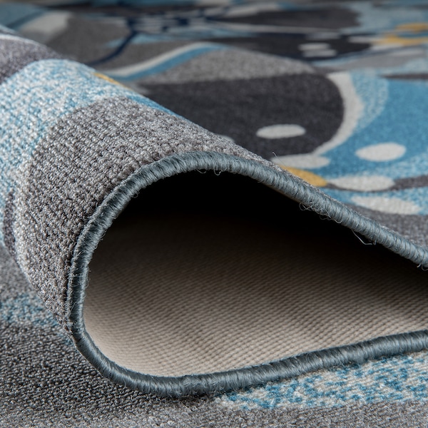 World Rug Gallery Modern Bright Flowers Non-Slip Area Rug 2' x 3' Gray - 505GRAY2X3