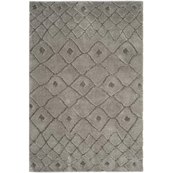 Safavieh Sparta Shag Small Rectangle Area Rug, Grey and Grey - 4 x 6 ft. - SPG514A-4