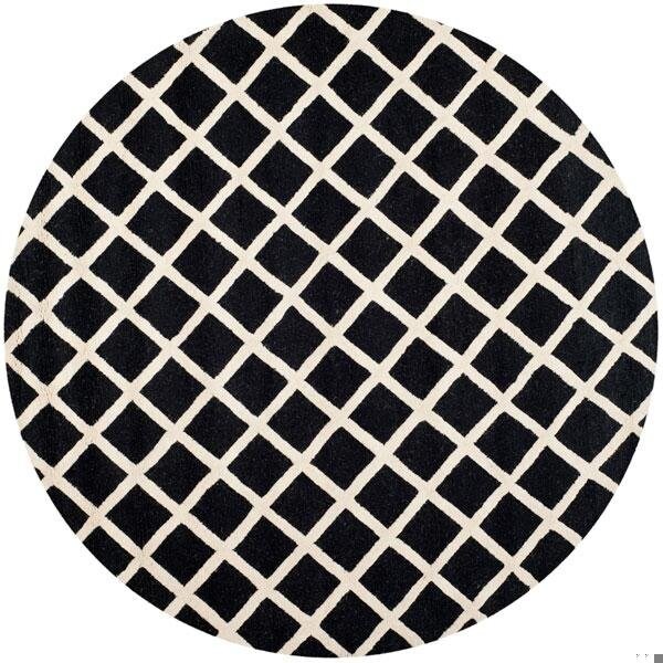 Safavieh Cambridge Hand Tufted Runner Rug- Black - Ivory- 2 ft. 6 in. x 8 ft. - CAM135E-28