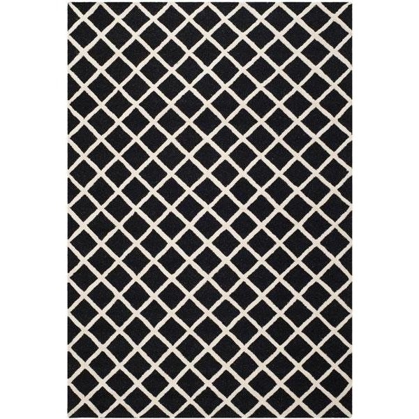 Safavieh Cambridge Hand Tufted Runner Rug- Black - Ivory- 2 ft. 6 in. x 8 ft. - CAM135E-28