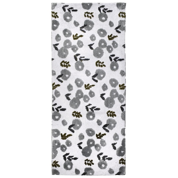 Perspectiva 21 x 54 in. Bella Floral Runner Indoor Area Rug - PE2586442