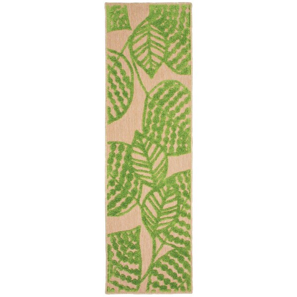 Oriental Weavers Cayman 566F9 2x8 Runner - Sand/ Green-Polypropylene - C566F9068230ST
