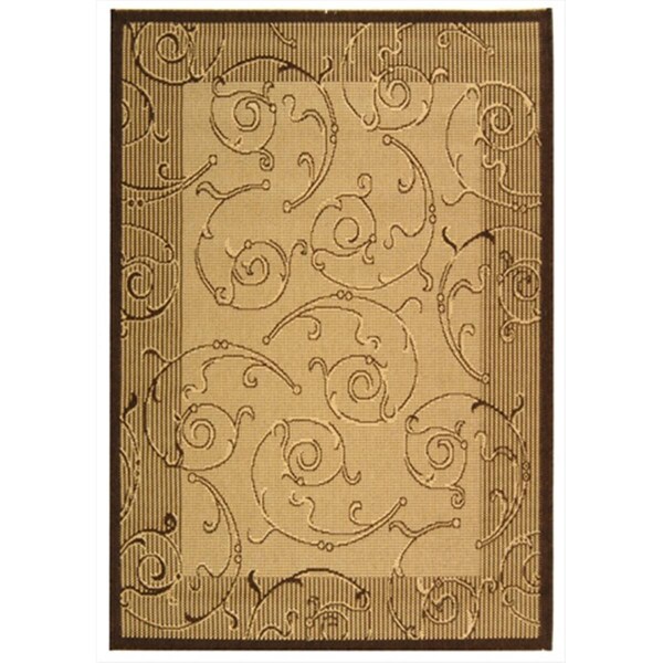 Safavieh 2 Ft. - 7 In. X 5 Ft. Small Rectangle- Indoor - Outdoor Courtyard Natural Brown Machine Made Rug - CY2665-3001-3