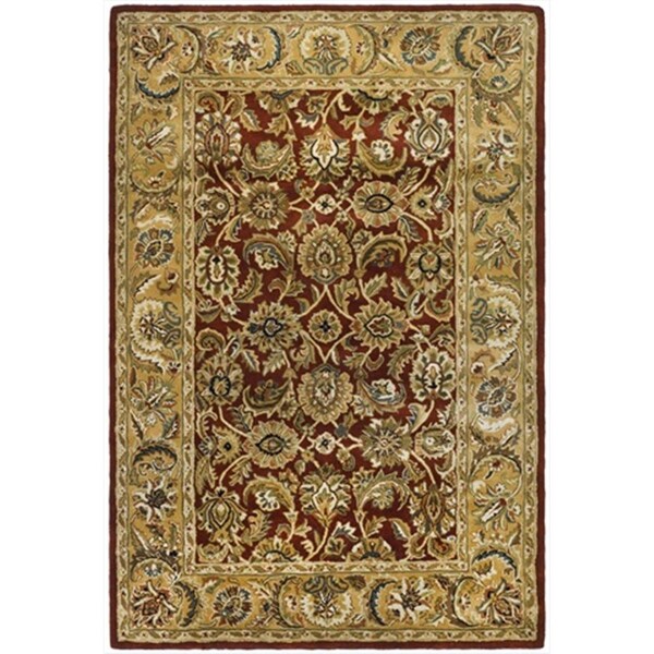 Safavieh 4 Ft. x 6 Ft. Small Rectangle- Traditional Classic Rust And Camel Hand Tufted Rug - CL758K-4