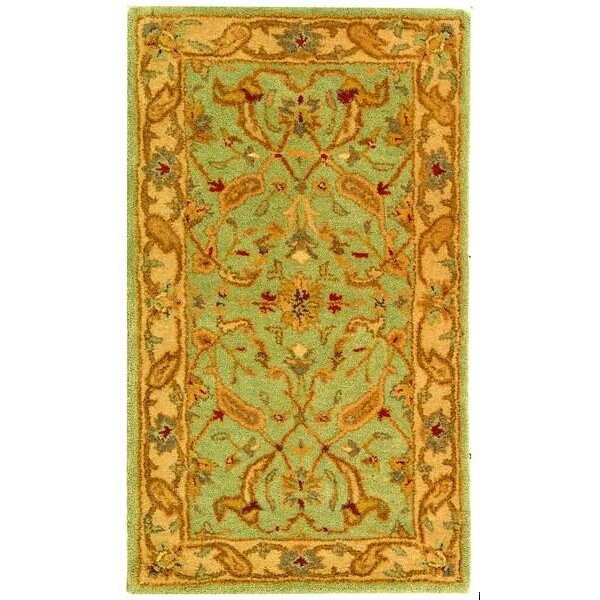 Safavieh 2 ft.-3 in. x 4 ft. Accent Traditional Antiquity- Teal and Beige Hand Tufted Rug - AT311B-24