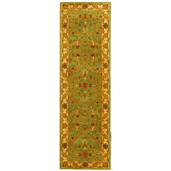 Safavieh 2 ft.-3 in. x 4 ft. Accent Traditional Antiquity- Teal and Beige Hand Tufted Rug - AT311B-24