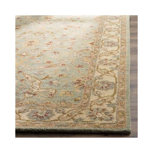 Safavieh 2 ft.-3 in. x 4 ft. Accent Traditional Antiquity- Teal and Beige Hand Tufted Rug - AT311B-24