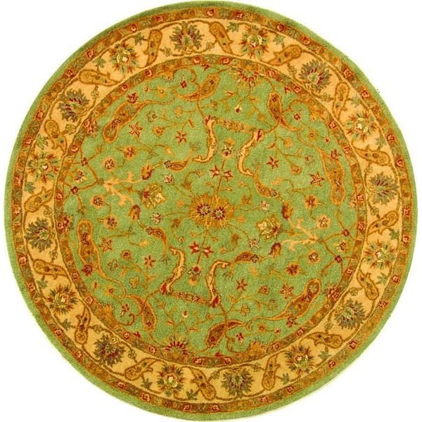 Safavieh 2 ft.-3 in. x 4 ft. Accent Traditional Antiquity- Teal and Beige Hand Tufted Rug - AT311B-24