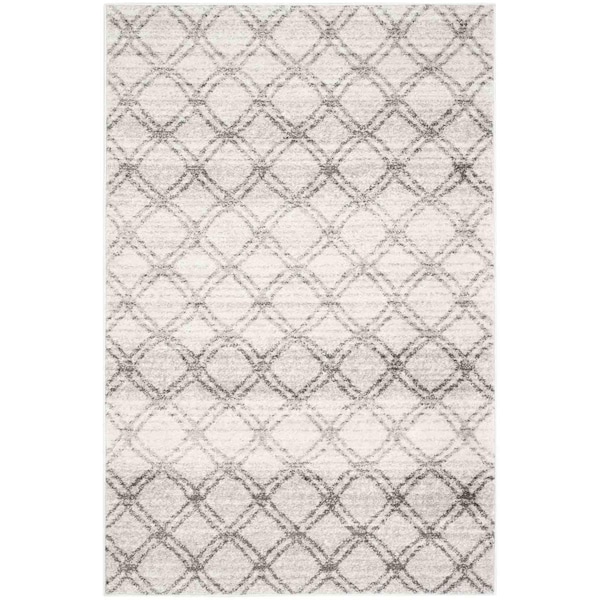 Safavieh Adirondack Power Loomed Small Rectangle Rugs, Silver and Charcoal - 3 x 5 ft. - ADR105P-3