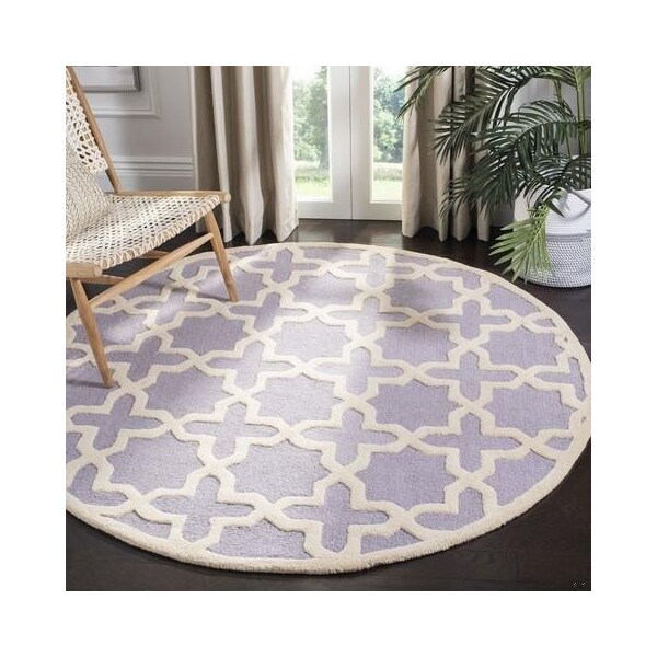 Safavieh Cambridge Hand Tufted Accent RugLavander & Ivory 2 ft.-6 in. x 4 ft. - CAM125C-24