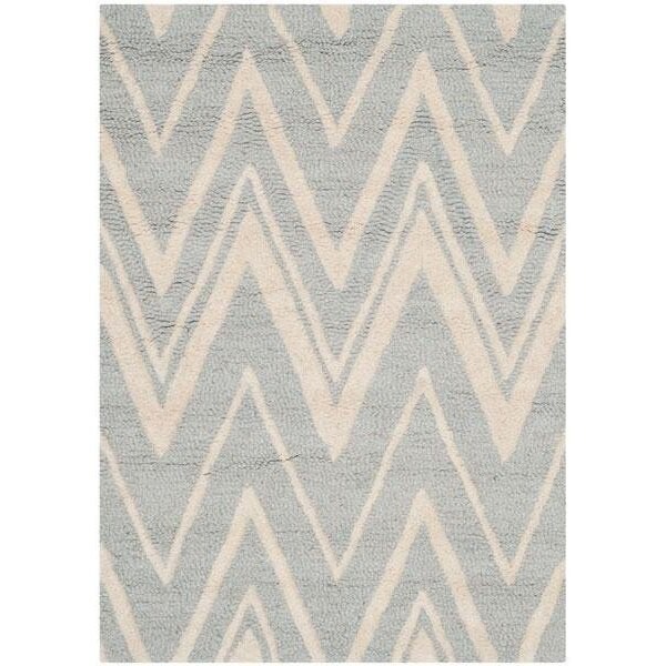 Safavieh Cambridge Hand Tufted Rectangle Rug- Grey - Ivory- 2 ft. 6 in. x 12 ft. - CAM711G-212