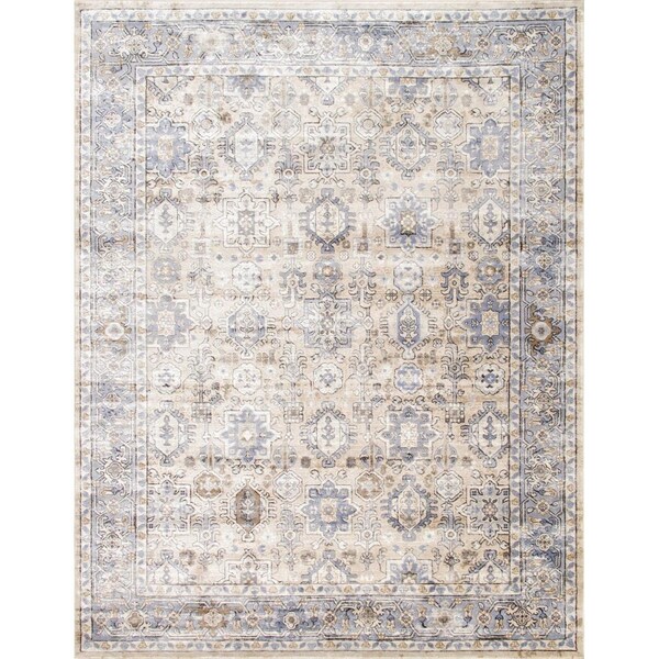 Wall-To-Wall 10 x 14 ft. Amadeus Design Power Loom Area Rug, Beige - WA2637162