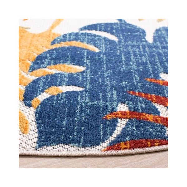 Safavieh 8 x 10 ft. Cabana 800 Power-Loomed Rectangle Rug Creme & Red - CBN831A-8